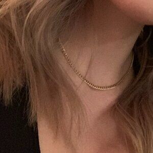 14k gold filled mini curb chain (16 inches)- Free shipping